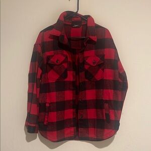 Shacket Red Plaid Jacket